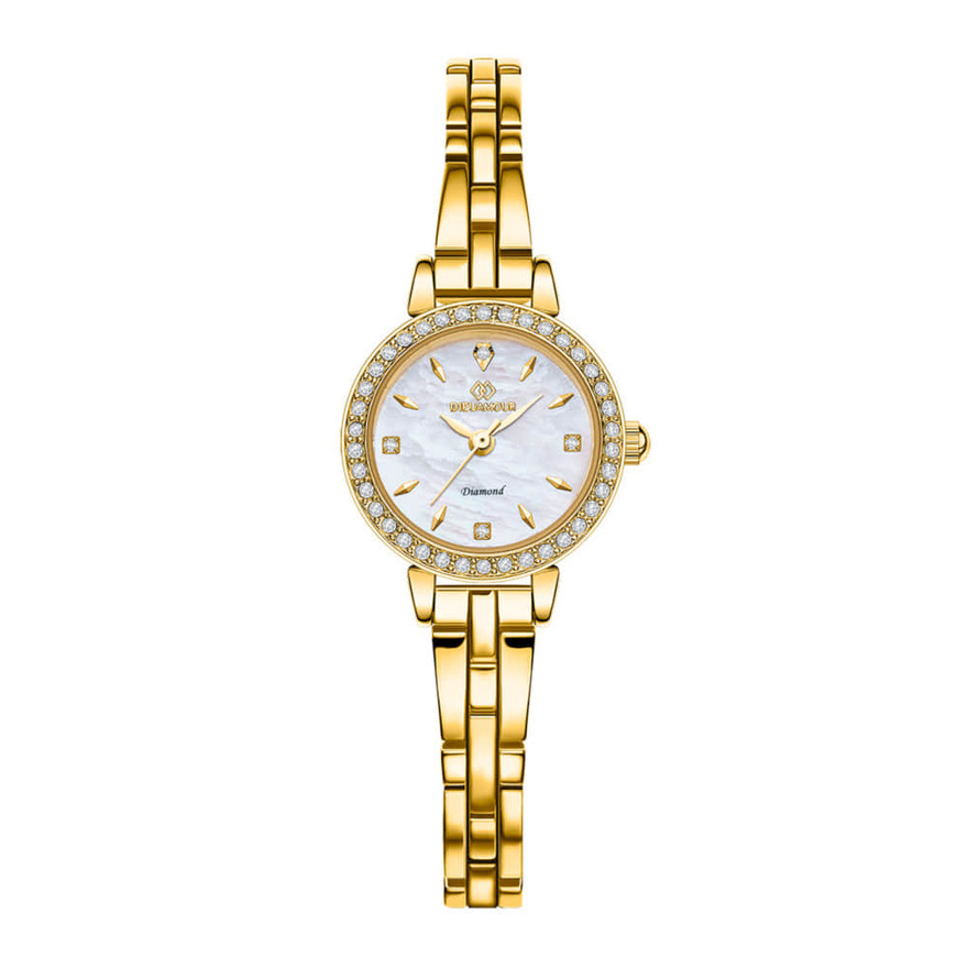 디유아모르 여성 메탈밴드시계 DAW3101M-GW 다이아몬드 시계