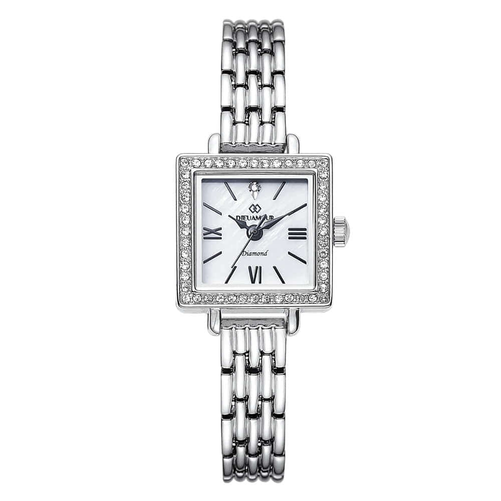 디유아모르 여성 메탈밴드시계 DAW6101M-SW 다이아몬드 시계