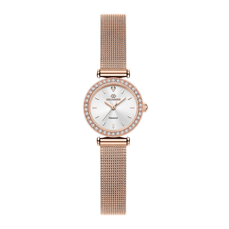 디유아모르 여성 메쉬밴드시계 DAW3201M-RW 다이아몬드 시계