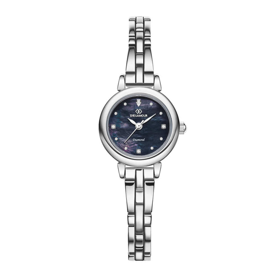 디유아모르 여성 메탈밴드시계DAW3102M-SB 다이아몬드 시계