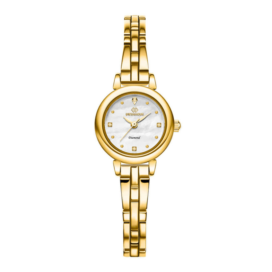 디유아모르 여성 메탈밴드시계DAW3102M-GW 다이아몬드 시계