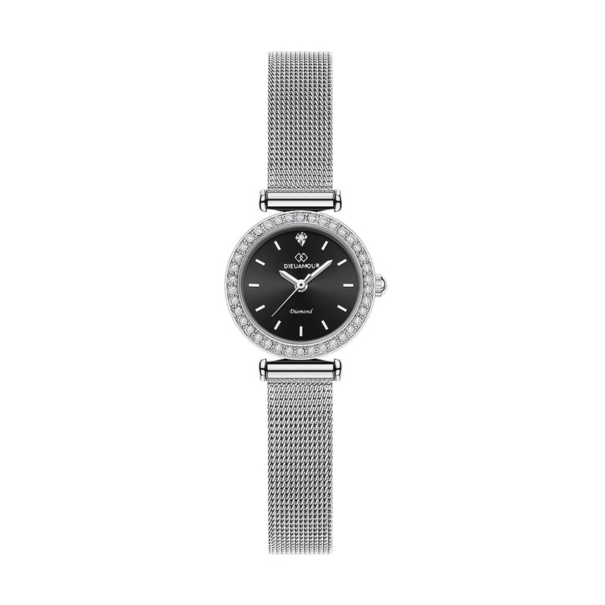 디유아모르 여성 메쉬밴드시계 DAW3201M-SB 다이아몬드 시계