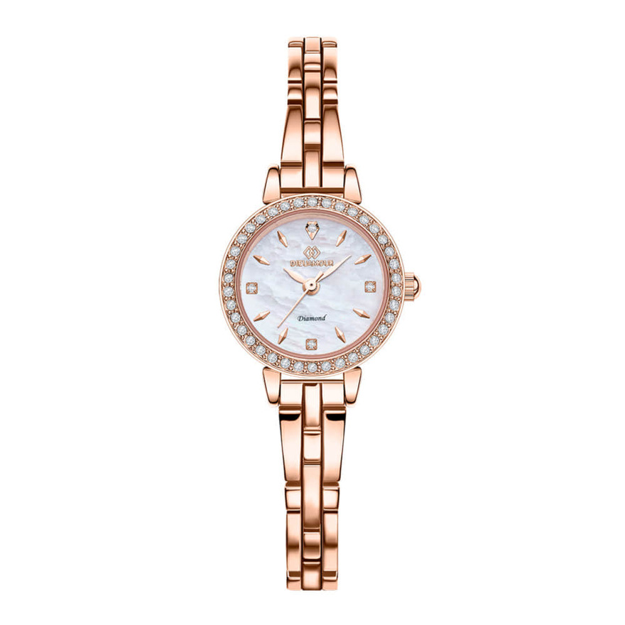 디유아모르 여성 메탈밴드시계 DAW3101M-RW 다이아몬드 시계